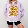 I Teach The Cutest Pumpkins In The Patch Teacher Halloween Comfort Colors Sweatshirt Orchid
