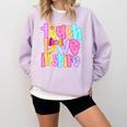Teach Love Inspire Preppy Back To School Teacher Women Comfort Colors Sweatshirt Orchid Teach Love Inspire Preppy Back To School Teacher Women Comfort Colors Sweatshirt Orchid