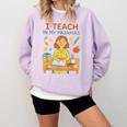 I Teach In My Pajamas Crayon Home School Teacher PJs Comfort Colors Sweatshirt Orchid I Teach In My Pajamas Crayon Home School Teacher PJs Comfort Colors Sweatshirt Orchid