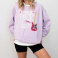 I Teach Rock Stars Music Teacher Guitar Player Comfort Colors Sweatshirt Orchid