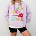 I Teach Rockstars Band Vibes Teacher Rocks My Music Teaching Comfort Colors Sweatshirt Orchid