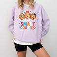 I Teach Smart Cookies Cute Back To School Teacher Comfort Colors Sweatshirt Orchid I Teach Smart Cookies Cute Back To School Teacher Comfort Colors Sweatshirt Orchid