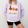 I Teach The Smartest Pumpkins The Patch Teacher Fall Season For Men Women Kids Comfort Colors Sweatshirt Orchid I Teach The Smartest Pumpkins The Patch Teacher Fall Season For Men Women Kids Comfort Colors Sweatshirt Orchid