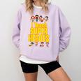 I Teach Super Heroes Comic Book Hero Teacher School Comfort Colors Sweatshirt Orchid