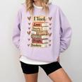 I Teach History Month Black Teacher Melanin Comfort Colors Sweatshirt Orchid
