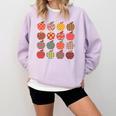 Teacher Apple Back To School Art For School Supplies Comfort Colors Sweatshirt Orchid Teacher Apple Back To School Art For School Supplies Comfort Colors Sweatshirt Orchid
