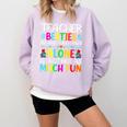 Teacher Besties Because Going Crazy Alone Is Not Fun Comfort Colors Sweatshirt Orchid