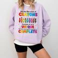 Teacher We Are Like a Box Of Crayons Back To School Comfort Colors Sweatshirt Orchid Teacher We Are Like a Box Of Crayons Back To School Comfort Colors Sweatshirt Orchid