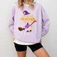 This Is My Teacher Costume Halloween Family Matching Group Comfort Colors Sweatshirt Orchid
