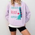 Teacher Dinosaurs Didnt Read Look What Happened Book Reading Comfort Colors Sweatshirt Orchid