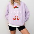 The Teacher Elf Christmas Family Matching Group Xmas Comfort Colors Sweatshirt Orchid The Teacher Elf Christmas Family Matching Group Xmas Comfort Colors Sweatshirt Orchid
