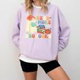 Teacher Halloween Cute Booooks Ghost Read More Books Comfort Colors Sweatshirt Orchid Teacher Halloween Cute Booooks Ghost Read More Books Comfort Colors Sweatshirt Orchid