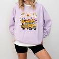 Teacher Halloween School Bus Driver Cute Ghost Witch Party Comfort Colors Sweatshirt Orchid Teacher Halloween School Bus Driver Cute Ghost Witch Party Comfort Colors Sweatshirt Orchid