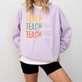 Teacher Kindness Compassion Confidence Teaching Comfort Colors Sweatshirt Orchid Teacher Kindness Compassion Confidence Teaching Comfort Colors Sweatshirt Orchid