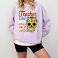 Teacher Life Got Me Feeling Un Poco Loco Comfort Colors Sweatshirt Orchid Teacher Life Got Me Feeling Un Poco Loco Comfort Colors Sweatshirt Orchid