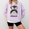 Teacher Para Life Tee Paraprofessional Cute Messy Bun Comfort Colors Sweatshirt Orchid Teacher Para Life Tee Paraprofessional Cute Messy Bun Comfort Colors Sweatshirt Orchid