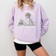 Teacher Skeleton Messy Bun I'Ll Just Wait Until Its Quiet Comfort Colors Sweatshirt Orchid