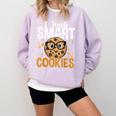 Teacher I Teach Smart Cookies Nerd Comfort Colors Sweatshirt Orchid