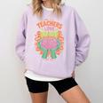 Teacher Teachers Love Brains Halloween Men Women Comfort Colors Sweatshirt Orchid