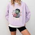 Teachers Love Brains Shirt Men Women Teacher Halloween Comfort Colors Sweatshirt Orchid