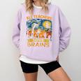 All Teachers Love Brains Shirt Teacher Halloween Tee Comfort Colors Sweatshirt Orchid