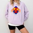 Teachers Are Superheroes 4th Grade Super Teacher Staff Men Women Comfort Colors Sweatshirt Orchid