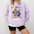 Teachers Are Superheroes Back To School Comfort Colors Sweatshirt Orchid