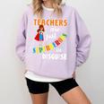Teachers Are Superheroes Graduation School Teachers Comfort Colors Sweatshirt Orchid
