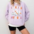 Teaching My Boos Teacher Cute Ghost Teacher Halloween Comfort Colors Sweatshirt Orchid Teaching My Boos Teacher Cute Ghost Teacher Halloween Comfort Colors Sweatshirt Orchid