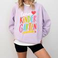 Team Kindergarten Teacher Student Back To School Comfort Colors Sweatshirt Orchid