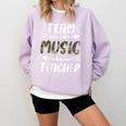 Team Music Teacher Camo Teacher Student Back To School Comfort Colors Sweatshirt Orchid Team Music Teacher Camo Teacher Student Back To School Comfort Colors Sweatshirt Orchid