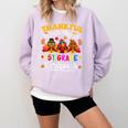 Thankful For My 1st Grade Turkeys Thanksgiving Teacher Fall Comfort Colors Sweatshirt Orchid