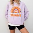 Thankful For My Students Teacher Thanksgiving School Fall Comfort Colors Sweatshirt Orchid