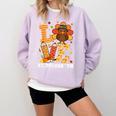 Thanksgiving Love Kindergarten Teacher Turkey Autumn Fall Comfort Colors Sweatshirt Orchid Thanksgiving Love Kindergarten Teacher Turkey Autumn Fall Comfort Colors Sweatshirt Orchid