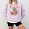 Thanksgiving Teacher Books Turkey Reading Book Comfort Colors Sweatshirt Orchid