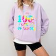 Tie Dye Happy 100th Day Of School Teacher Student 100 Days Comfort Colors Sweatshirt Orchid