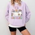 TK Boo Crew Retro Groovy Halloween Floral Ghost TK Teacher Comfort Colors Sweatshirt Orchid TK Boo Crew Retro Groovy Halloween Floral Ghost TK Teacher Comfort Colors Sweatshirt Orchid