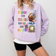 Turkey Thanksgiving Art Teacher Costume Tee For Artists Comfort Colors Sweatshirt Orchid Turkey Thanksgiving Art Teacher Costume Tee For Artists Comfort Colors Sweatshirt Orchid