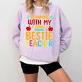 Twinning With My Bestie Teacher Boy Spirit Week Twin Day Comfort Colors Sweatshirt Orchid Twinning With My Bestie Teacher Boy Spirit Week Twin Day Comfort Colors Sweatshirt Orchid