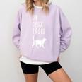 Un Deux Trois Cat Shirt French Teacher Comfort Colors Sweatshirt Orchid
