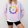 Unique For Artists By ADS Color Wheel Educational Art Teacher Dog Themed Artist Small Comfort Colors Sweatshirt Orchid Unique For Artists By ADS Color Wheel Educational Art Teacher Dog Themed Artist Small Comfort Colors Sweatshirt Orchid