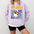Van Ghost Art Teacher Halloween Van Gogh Starry Night Comfort Colors Sweatshirt Orchid