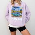 Van Go Retro Vanlife Art Teacher Comfort Colors Sweatshirt Orchid