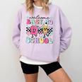Welcome Back To School 2024 Teachers Students First Day Comfort Colors Sweatshirt Orchid