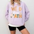 Wild About Math Cute Teacher Student Math Club Comfort Colors Sweatshirt Orchid