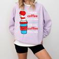 I Will Drink Coffee Here Or There Teacher Teaching Comfort Colors Sweatshirt Orchid I Will Drink Coffee Here Or There Teacher Teaching Comfort Colors Sweatshirt Orchid