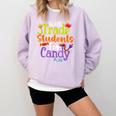 Will Trade Students For Candy Teacher Halloween Costume Comfort Colors Sweatshirt Orchid Will Trade Students For Candy Teacher Halloween Costume Comfort Colors Sweatshirt Orchid