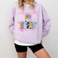 Women PE Teacher Back To School Physical Education Teacher Comfort Colors Sweatshirt Orchid Women PE Teacher Back To School Physical Education Teacher Comfort Colors Sweatshirt Orchid