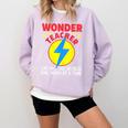 Wonder Teacher Costume Shirt Teacher Halloween Costume Men Women Comfort Colors Sweatshirt Orchid Wonder Teacher Costume Shirt Teacher Halloween Costume Men Women Comfort Colors Sweatshirt Orchid