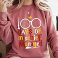 100 Days Of Mischief Managed Teacher Kid 100th Day Of School Comfort Colors Sweatshirt Crimson 100 Days Of Mischief Managed Teacher Kid 100th Day Of School Comfort Colors Sweatshirt Crimson